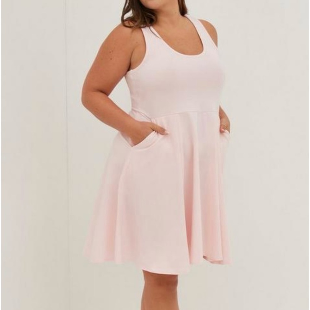 Torrid Mini Foxy Skater Dress Light Pink